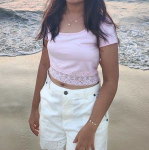 Cute Pink Crop Top