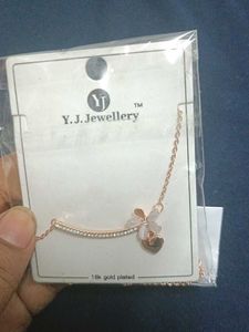 Rose Gold Flower & Cat Pendant Chain