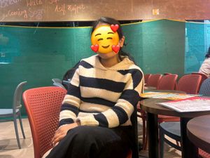 Korean Blue &amp; Beige Sweater