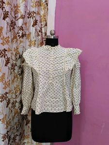 Ruffled Polka Dot Top