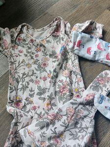 Swaddle Cum Onesie For Newborn With Cap