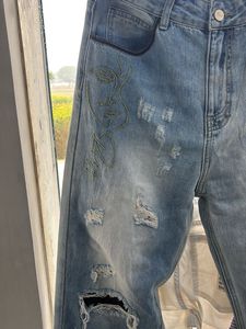 Ripped Wide Leg Jeans