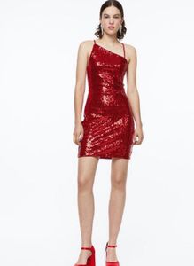 Red Sequin Party Dress