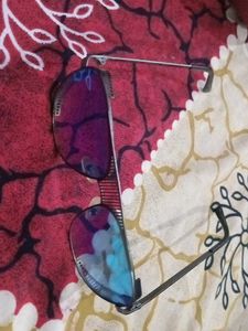 Blue Mirrored Aviator Sunglasses