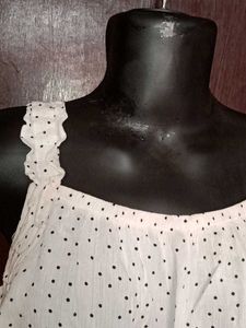 Green &amp; White top with skirt