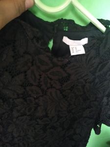 H&amp;M Black Lace Tops