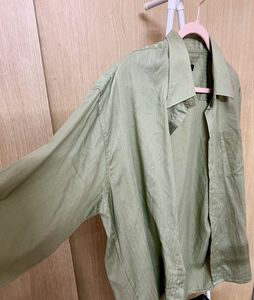 Olive Green Button-Down Shirt