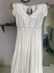 Elegant White Embroidered Dress