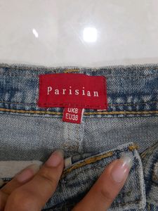Y2K Vintage Denim Mini Skirt with Charms