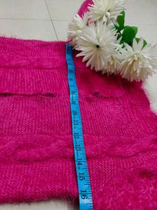 Stylish Pink Knit Cardigan