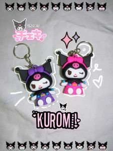 Sanrio Kuromi Keychain for bff Set purple & pink