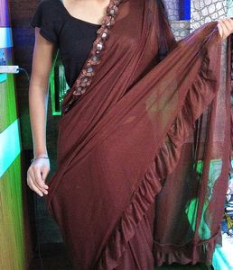 Readymade Brown Saree
