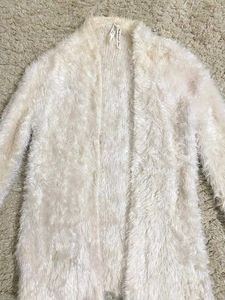 Cozy White Fuzzy Cardigan