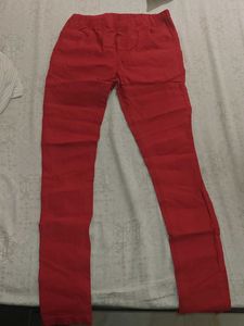 Red Casual Pants