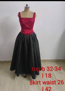 Red & Black Formal Dress