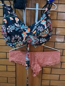 Combo Of Four Imported Fabric Bra N Panty