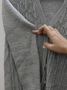 Heavy Winter Grey Woman Cardigan