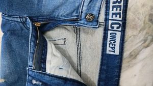 LINARIA Fashionable Men Blue Rough Jeans