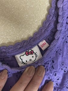 Purple Eyelet Tank Top