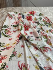 Floral Print Split Leg Pants