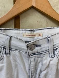 Levis Jeans Off White Denim Women