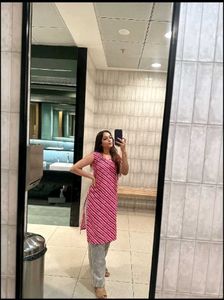 half sleeve trendy kurti
