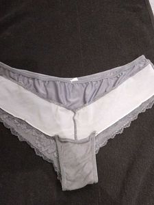 Embroidery Gray Lace Trim Pantie