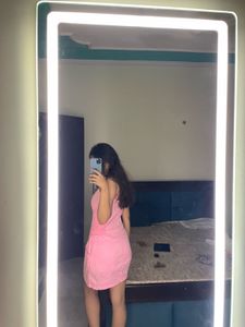 Ruched Pink Mini Dress