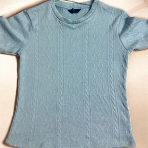 Max - Light Blue Knit Top