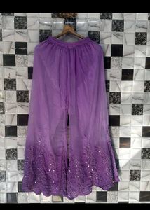 beautiful mirror work ombre chikankari suit set