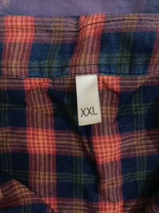 2000s Plaid Frayed Hem Shirt