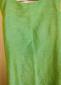Fluorescent Green Kurta Set With Banarsi Duppata
