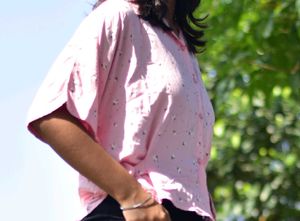 An Oversized Fit Shirt For Women Blend
