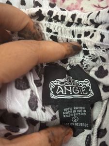 Spotted Print Wide Leg Pants