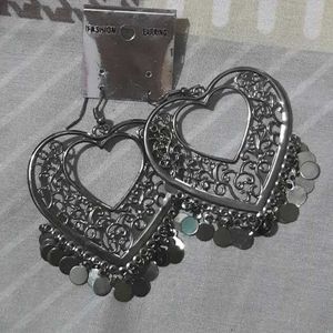 Heart Drop Earrings