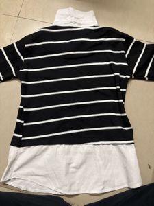 Striped Top with Faux Layer