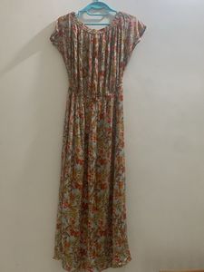 FLORAL MAXI DRESS WITH SIDE SLITS