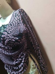Patterned Wrap Top