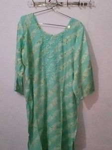 Sea Green Kurta Set Cotton 3xl Rayon