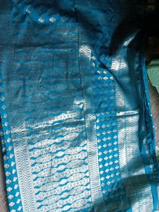 Teal & Silver Sari