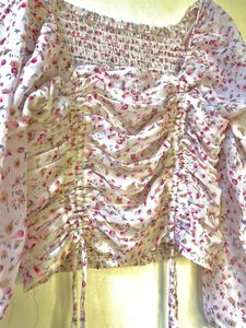 Floral Drawstring Blouse🌸