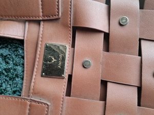 Brown Woven Tote Bag