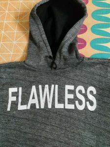 Flawless Grey Crop Hoodie With Fleece