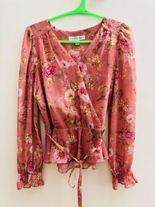 Wrap Style Top with Tie up around waist