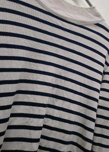 Striped Mock Neck Top