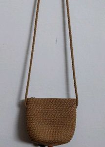 Sunflower Straw Handmade Sling Bag