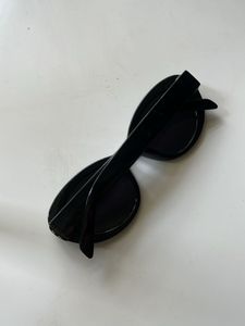 H&amp;M Black Oval Sunglasses With Gold Detailing