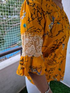 Mustard Casual Top