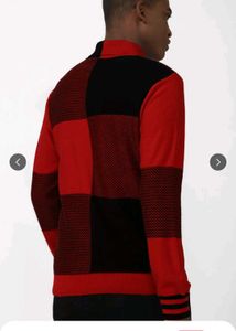 Stylish Red &amp; Black Turtleneck