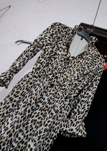 Lightly Tiger Print Lightest Brown One Piece